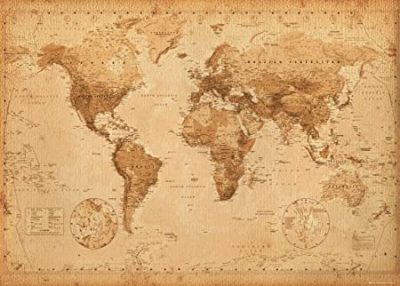 Mapa del mundo vintage