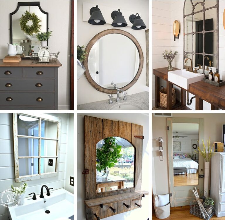 25 bonitas ideas de espejos para agregar belleza rústica a su hogar